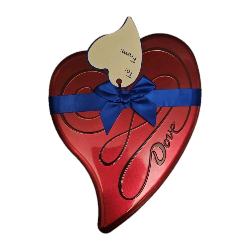 Dove Heart Shaped Valentine Candy Box EMPTY As Shown 5.82 Oz LARGE size